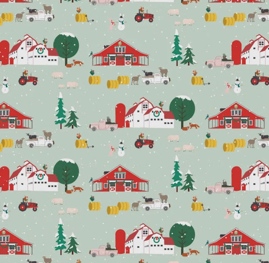Revel & Co. Christmas Farm Wrapping Paper