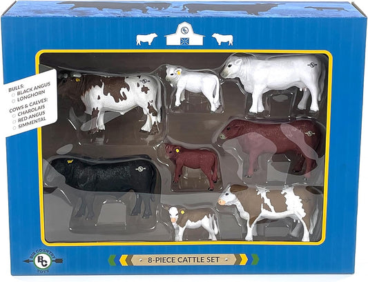 NEW Big Country Toys 8-piece Cattle Set