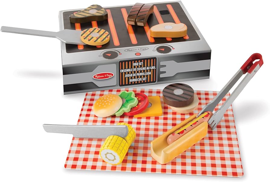 Melissa & Doug Wooden BBQ Set