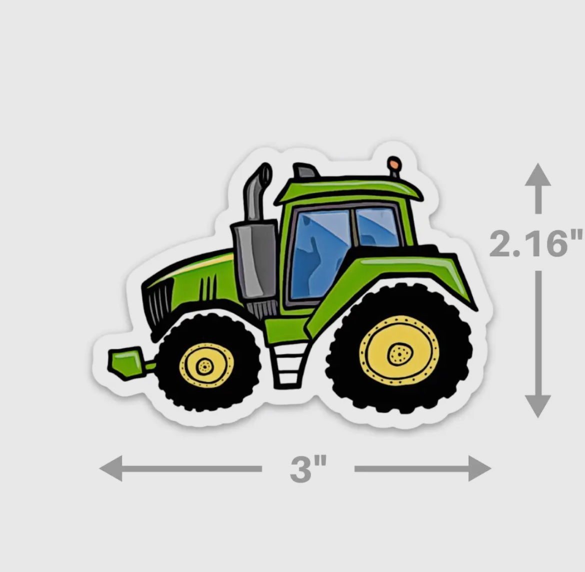 Green Tractor Sticker - Kevin & Kaia