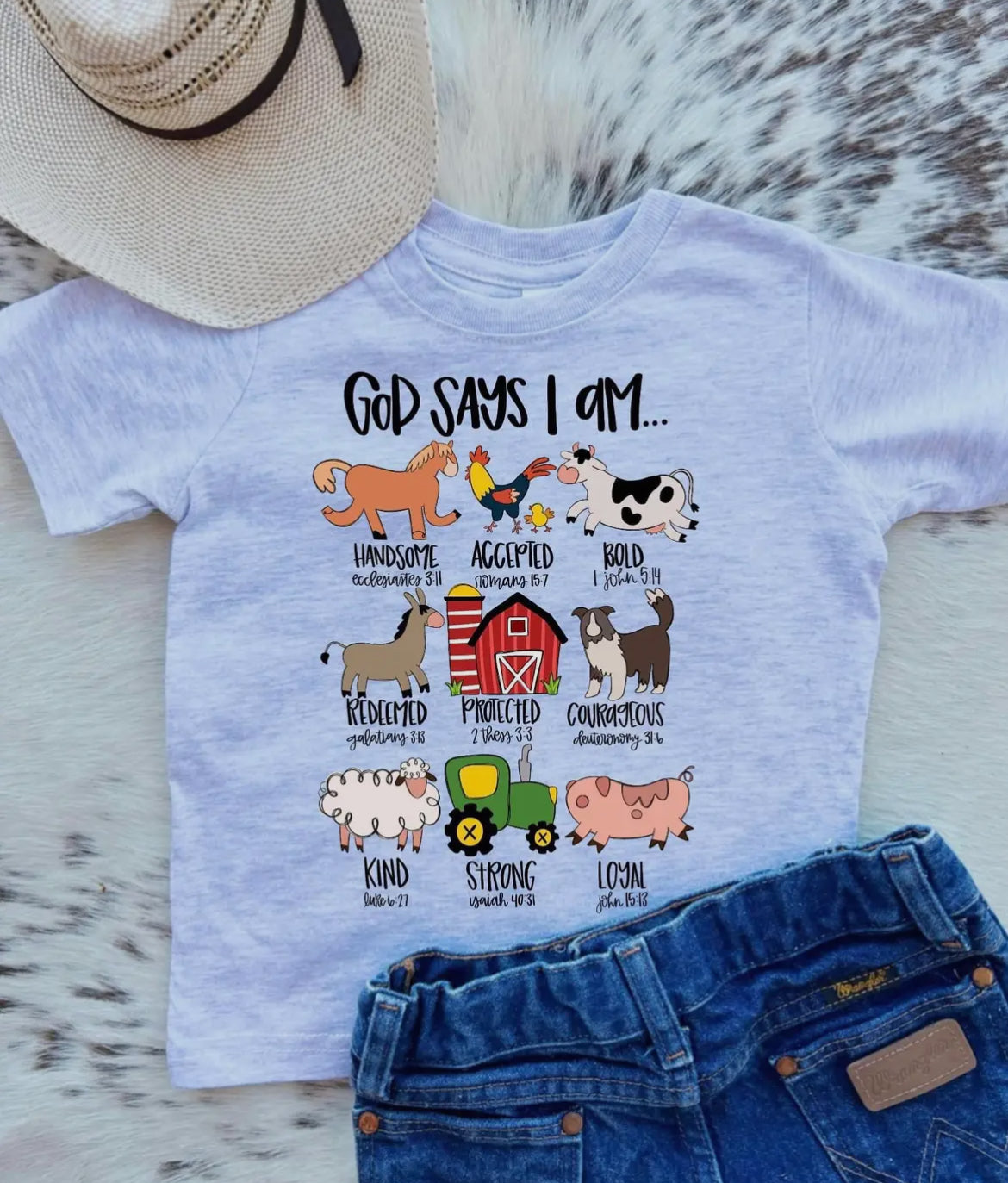 God Says I Am Grey Shirt