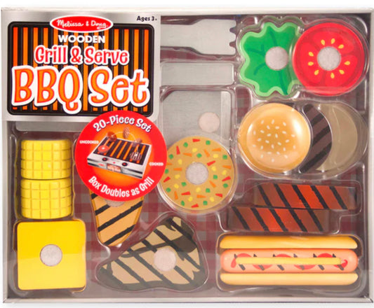 Melissa & Doug Wooden BBQ Set