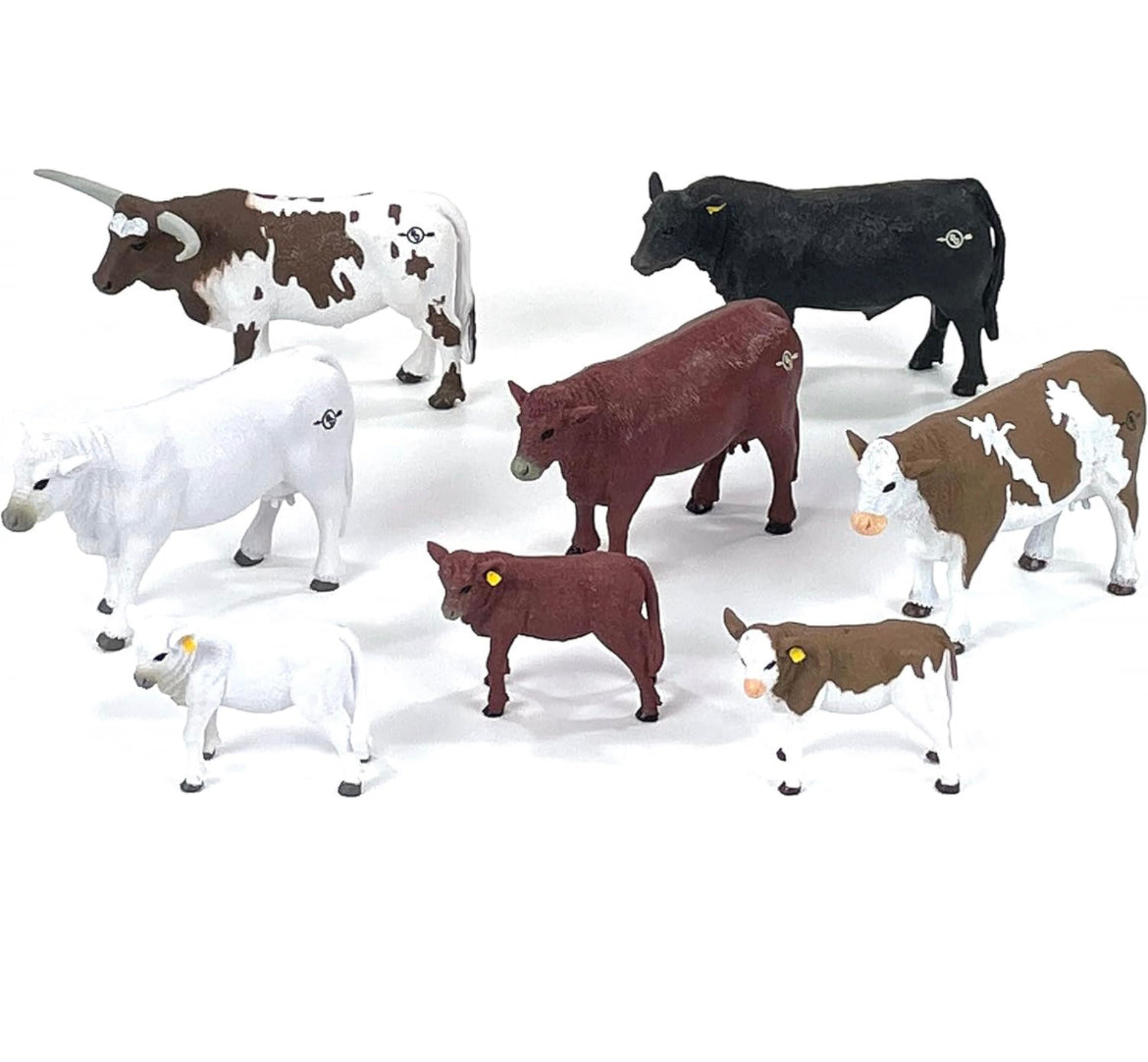 NEW Big Country Toys 8-piece Cattle Set