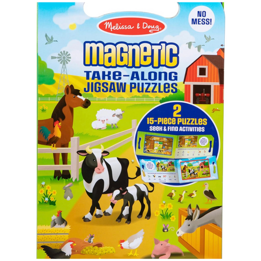 Melissa and Doug Magnetic Take-Along Jigsaw Farm Puzzle